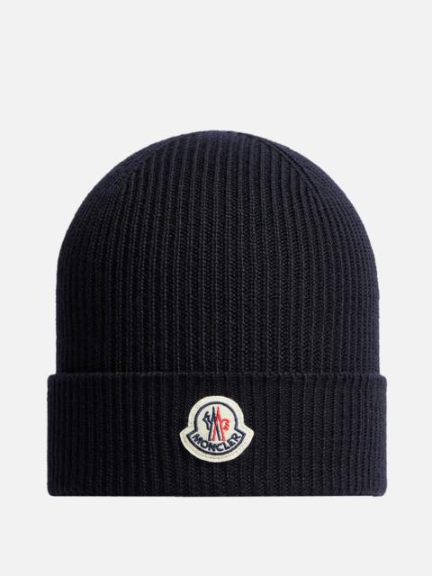 Moncler Moncler Men Ribbed Hat.Logo Detail.Color: Blue