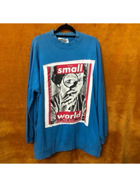 Other Designers Barbara Kruger “It’s a Small World” Graphic Pullover Crewneck Sweatshirt