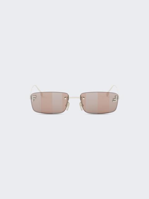 FENDI Fendi First Crystal Sunglasses Gold And Brown