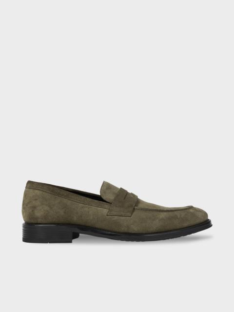Paul Smith Khaki Suede 'Pierce' Loafers