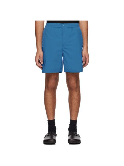 SOLID HOMME Blue Embroidered Shorts