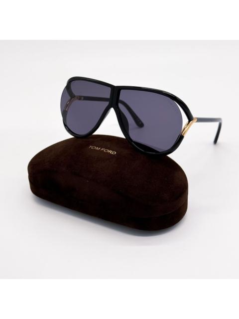 TOM FORD New Tom Ford Axel TF1197 01A Black Shield Unisex Sunglasses