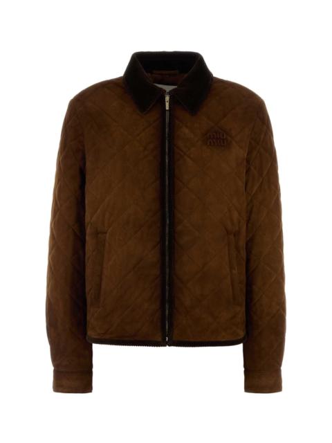 Miu Miu Brown Suede Jacket