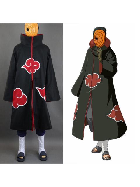 Other Designers Japanese Brand - Akatsuki Uchiha Obito Anime Naruto Black Jackets
