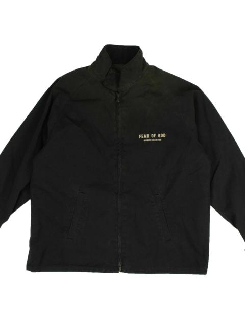 Fear of God Beige Velvet Logo Souvenir Jacket "Black"