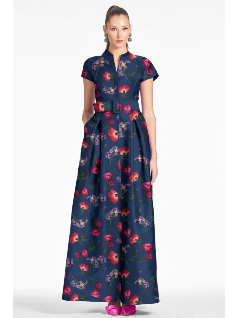 SACHIN & BABI MARTA GOWN - MIDNIGHT JARDIN