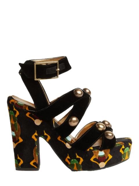 La DoubleJ La DoubleJ Medal Wedge (With Studs) Scarab Black at Nordstrom