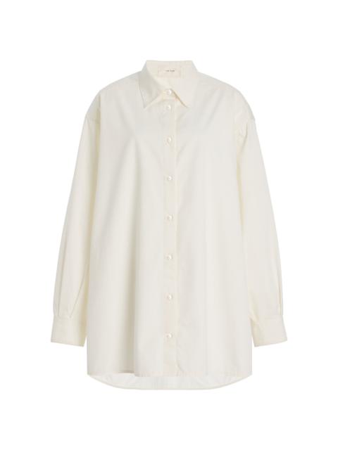 The Row Luka Cotton-Blend Shirt white
