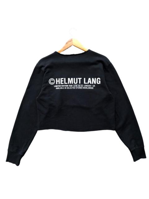 Helmut Lang Aw 18/19 HELMUT LANG limited edition taxi crop crewneck
