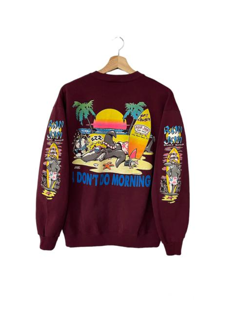 Other Designers Vintage - Vintage Ron Jon Surf Surfing Beach Art Logo Sweatshirt