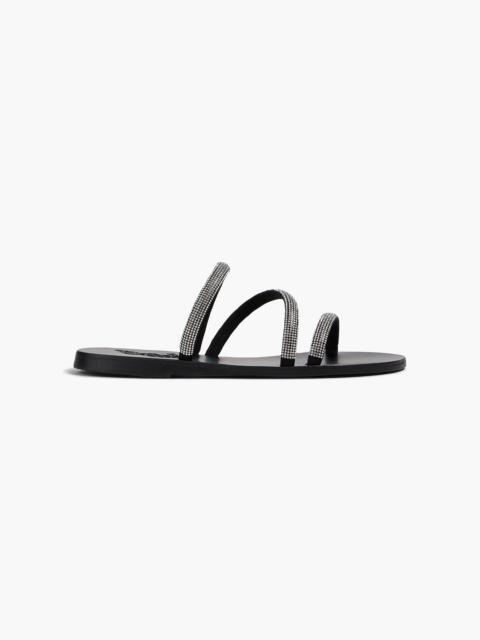 ANCIENT GREEK SANDALS Polytimi crystal-embellished leather sandals