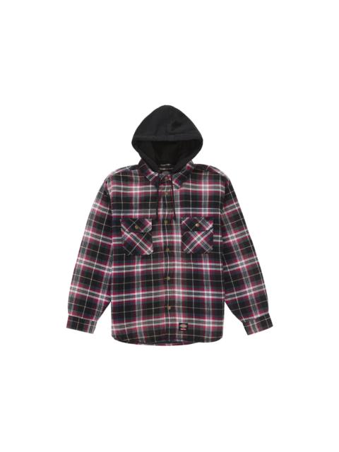 Supreme Supreme Dickies Lined Zip Up Hooded Flannel Shirt Black