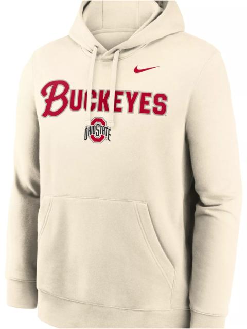 Nike Nike Men's Ohio State Buckeyes Natural Club Fleece Tackle Twill Hoodie