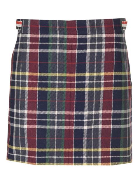 Thom Browne Tartan Mini Skirt Skirts Blue
