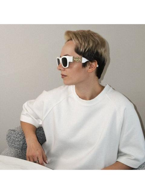 VERSACE NEW Versace VE4479U 314/87 White Dark Grey Square Women Sunglasses