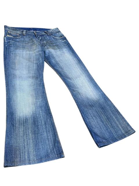Diesel 🔥DIESEL ITALY Distressed Denim Wide Leg Super FLARE Jeans