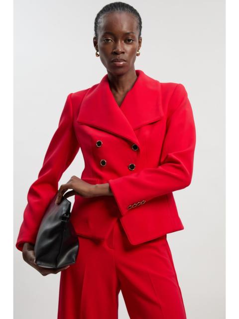 KAREN MILLEN Compact Stretch Tipped Tailored Blazer