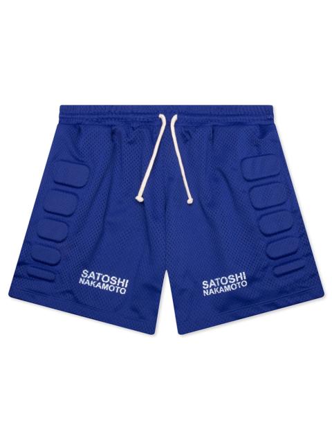 SATOSHI NAKAMOTO MESH MOTO SHORT - BLUE