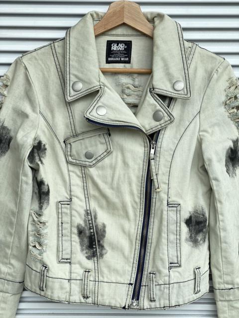 Other Designers Vintage Gladnews Distressed Denim Jacket