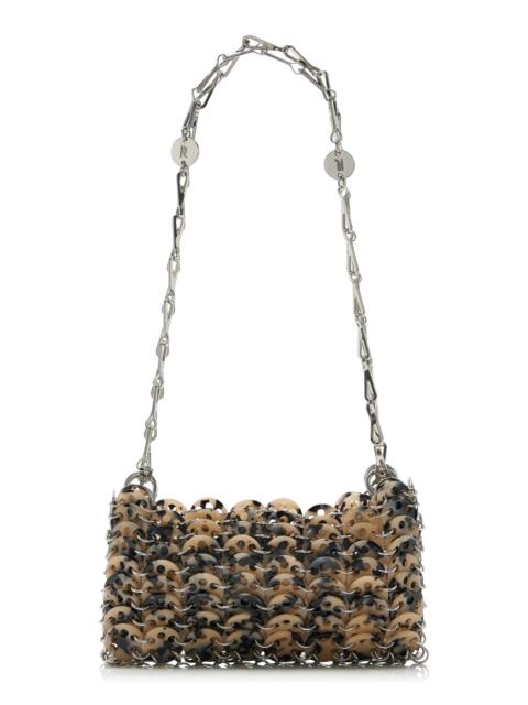 rabanne 1969 Nano Paillette Shoulder Bag silver