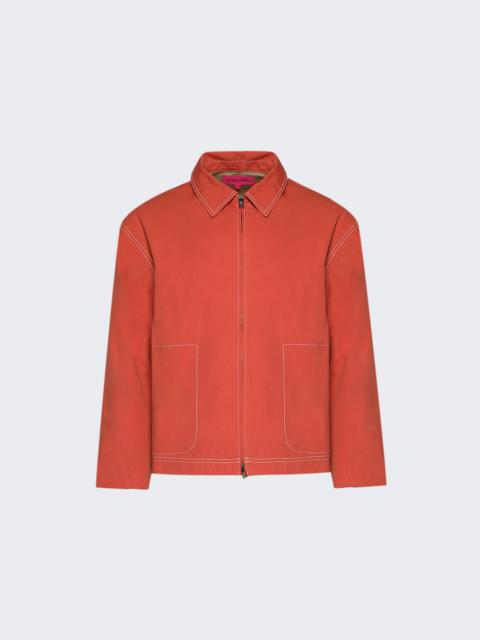 The Elder Statesman Silvano Cruiser Jacket Filthy Orange