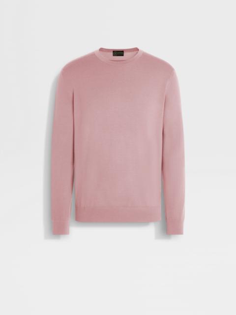 ZEGNA LIGHT PINK VELLUS AUREUM CREWNECK