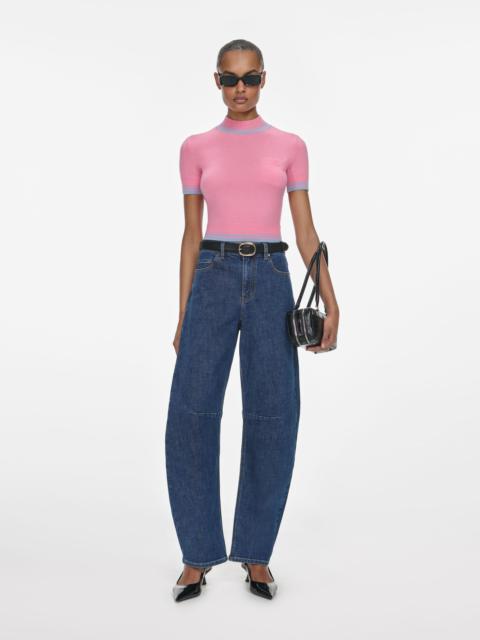 self-portrait Blue Barrel Leg Jeans