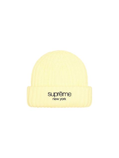 Supreme Ribbed Beanie 'Cream'