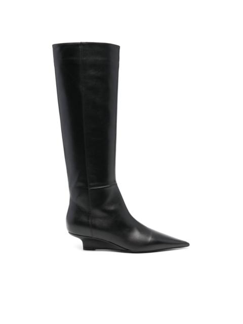 40mm leather knee boots