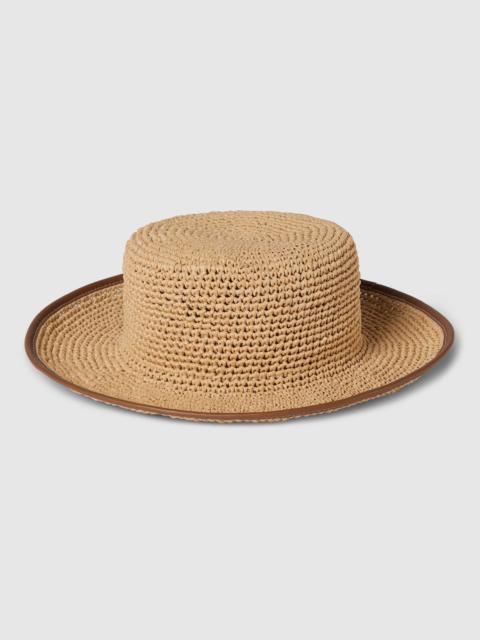 Straw boater hat