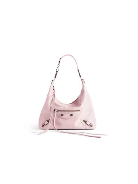 BALENCIAGA Women's Le City Hobo Bag Small in Petal Pink