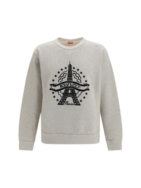 KENZO Kenzo Eiffel Tower Cotton Sweatshirt Pale Grey