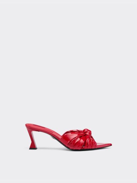 Ferrari Patent leather sandal with knotted design