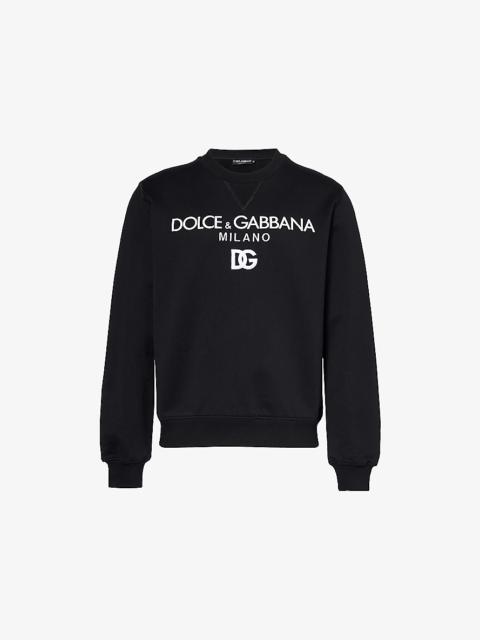 Dolce & Gabbana Milano brand-print cotton-jersey sweatshirt