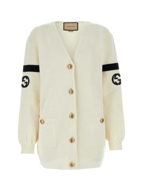 GUCCI Gucci Women Ivory Wool Blend Cardigan