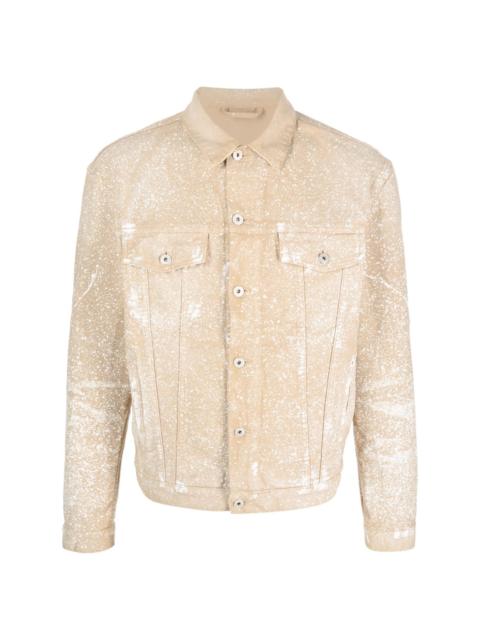 Heron Preston paint-splatter denim shirt jacket