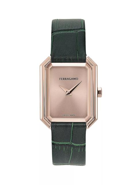 FERRAGAMO Crystal Watch, 26.5mm x 33.5mm
