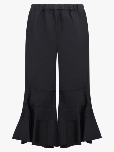 Comme Des Garçons ELASTIC WAIST TIER RUFFLE HEM PANT | BLACK