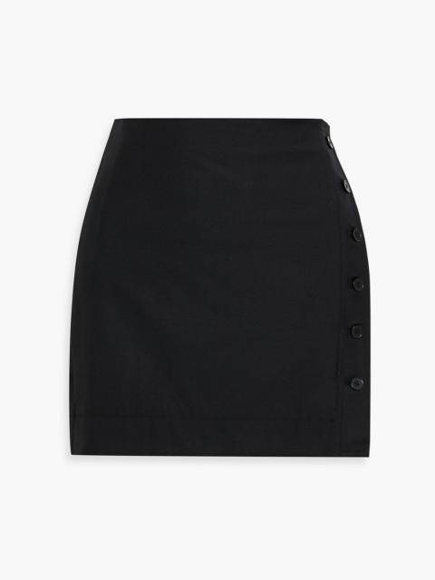Loulou de Saison Mahaz wool-twill mini wrap skirt