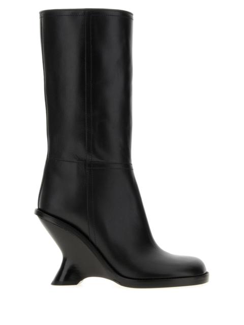 Dries Van Noten Black leather boots