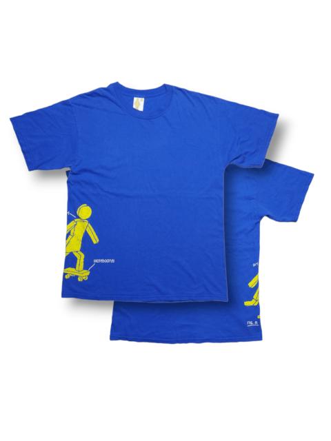 Other Designers Vintage 90s Girl Skateboards Double-Sided Blue T-Shirt