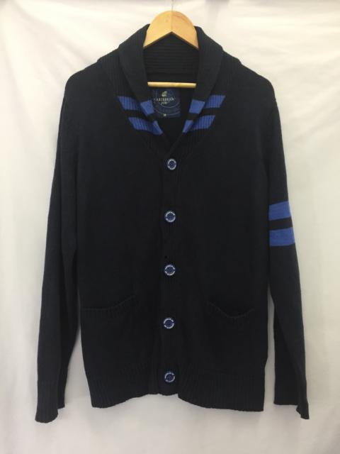 Other Designers Caribbean - Caribbean Joe Street Striped Shawl Collar Knit Sweater