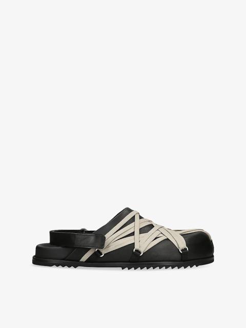 Rick Owens Mega Lace Leather Mules