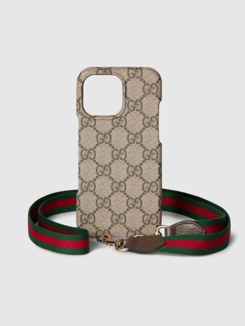 GUCCI Ophidia lanyard iPhone 16 Pro holder