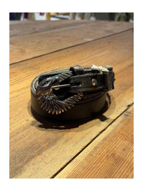 FORTELA Fortela Western Buckle Leather Belt in Black at Nordstrom