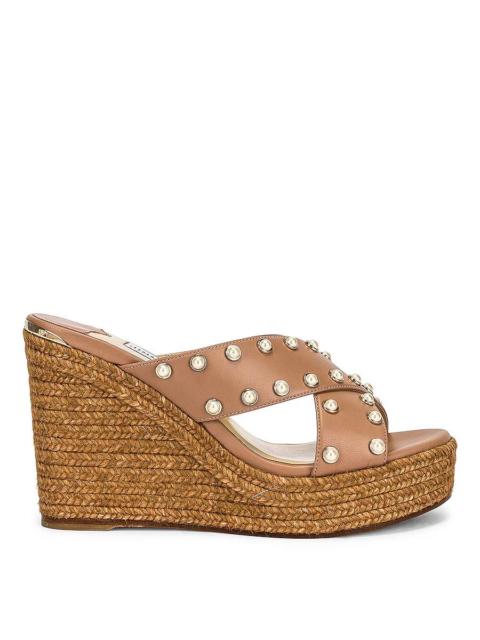 JIMMY CHOO Jimmy Choo Womens Dovina 100mm Wedge Heels, Brand Size 34 ( US Size 4 )