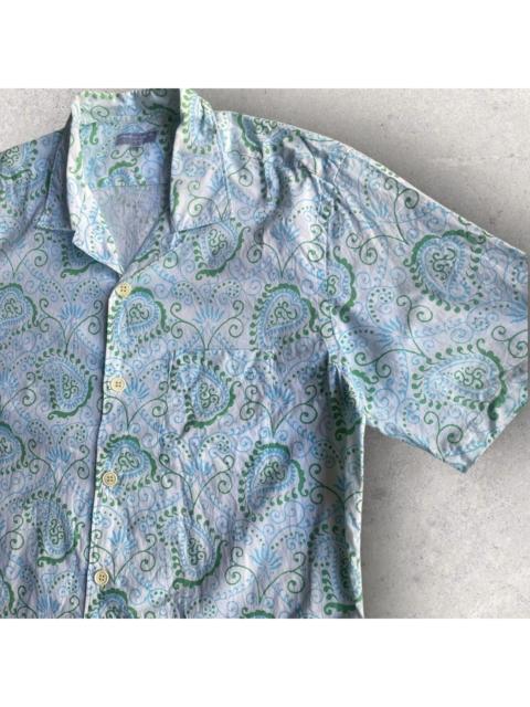 Comme Des Garçons SS03 Paisley Batik Open Collar Shirt