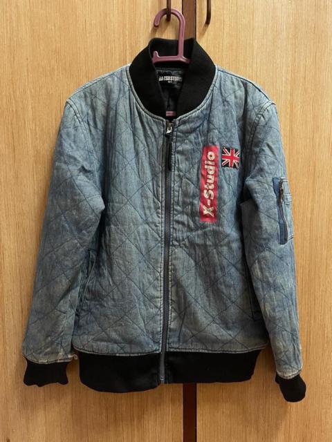 Other Designers Vintage - Ba-tsu Batsu Studio England Flag Quilt Bomber Jacket