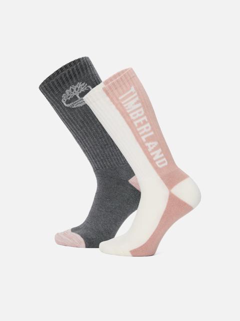 Timberland Women’s Timberland® 2-Pack Color-Block Crew Sock