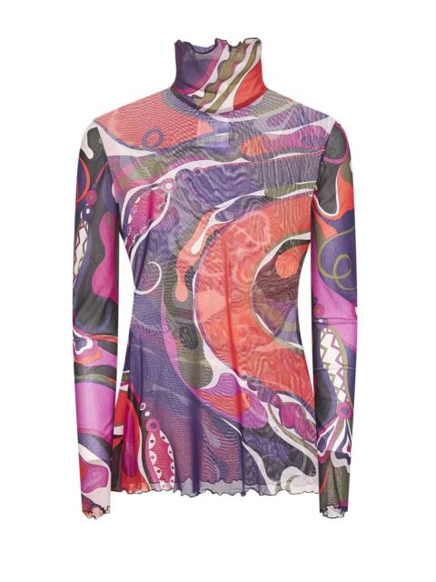 PUCCI Pucci Women Orchidee Print Tulle Top
